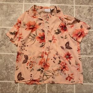 Vintage Alfred Dunner Floral Blouse 14